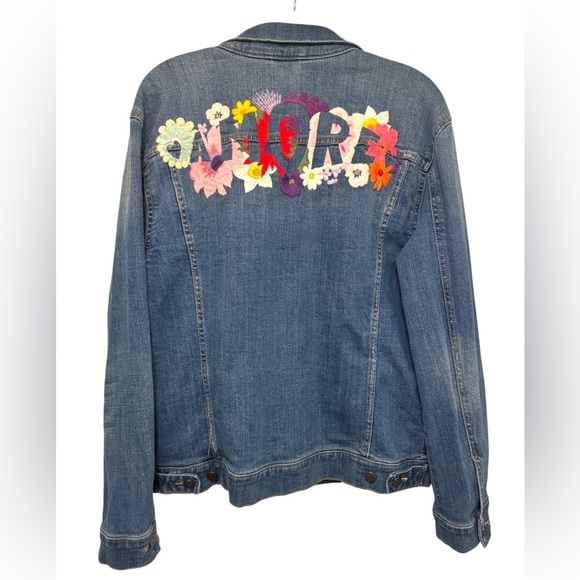 Pilcro and the Letterpress by Anthropologie embroidered Amore Jean Jacket - Picture 3 of 7